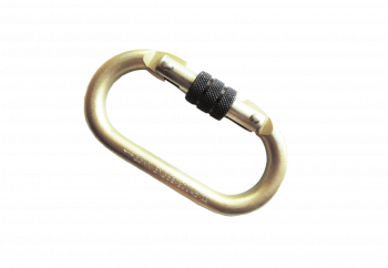 Mosquetón con cierre de seguridad y tornillo de Ø10mm